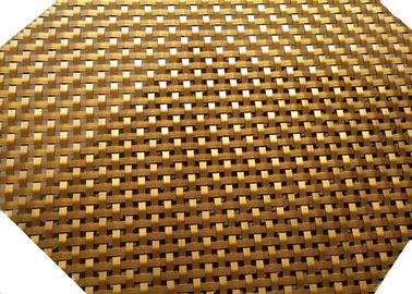 Rete metallica architettonica di colore dell'oro, apertura unita della maglia 6mm dello schermo di cavo piano