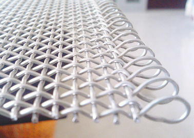 La cinghia della rete metallica dell'acciaio inossidabile 316 con il bordo del ciclo, allaccia la rete metallica decorativa