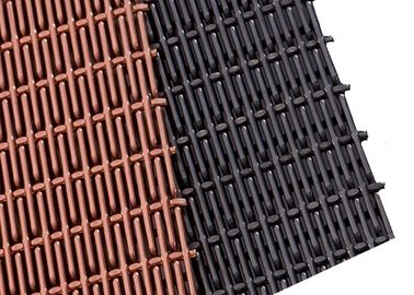 Pannelli reticolari di maglia metallica rigidi colorati PVD, maglia di Elogated dell'acciaio inossidabile del parasole