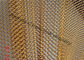 drappi 5x5mm della maglia metallica di Alumium del cavo di 1.2mm con colore dell'oro per la decorazione della stanza