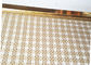 Tipo maglia del foro quadrato della decorazione del tessuto della balaustra del corrimano con la struttura di colore dell'oro