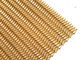 Rete metallica del tessuto di spirale di transito dell'oro di Rosa per il divisore dei drappi del negozio W1.2m x L 3m