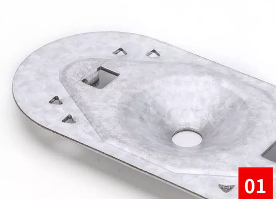 Lo zinco ha ricoperto il piatto pungente ovale d'acciaio per la membrana d'impermeabilizzazione della correzione ai tetti