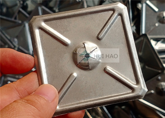 2-1/2" Square Self Locking Washers Stainless Steel Material Used To Fasten Insulation Material