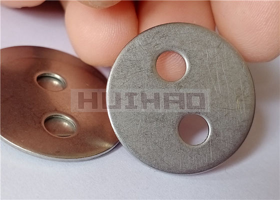 2 rondelle dell'allacciamento del foro di acciaio inossidabile 25mm usati per la lavorazione delle coperture smontabili dell'isolamento