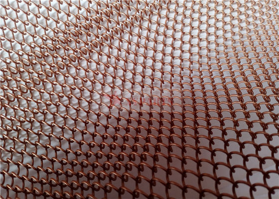 Cavo Mesh Coil Drapery Copper Color della lega di alluminio usato come tende del divisore dello spazio