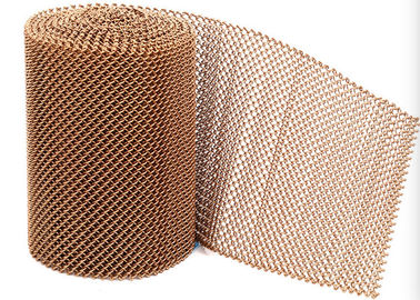 Drappi di alluminio della maglia metallica di colore dorato per la decorazione della tenda della maglia del camino