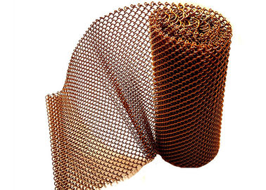 Tessuto di maglia metallica flessibile di colore di rame, drappi della bobina del metallo per il divisorio