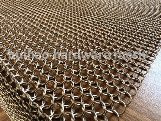 Anelli rotondi d'acciaio di Mesh Curtain Chainmail Weave Stainless del metallo del peso da 7,27 libbre