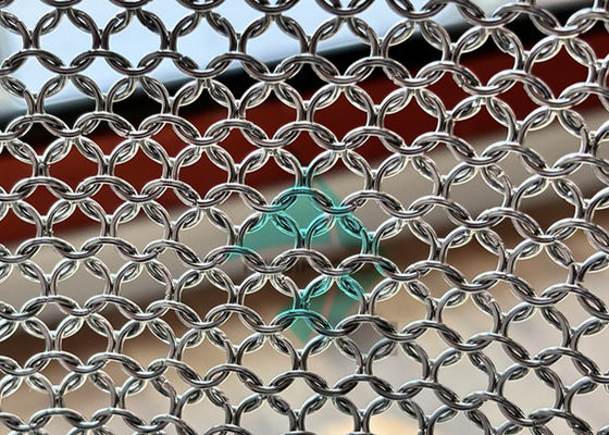 1.2x10mm In acciaio inossidabile Metallo Ring Mesh Drapery per la decorazione