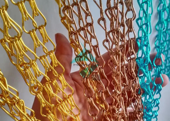 Anodizzato catena di porta in alluminio tenda da mosca con diversi colori