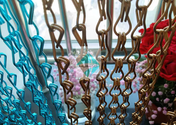 Anodizzato catena di porta in alluminio tenda da mosca con diversi colori