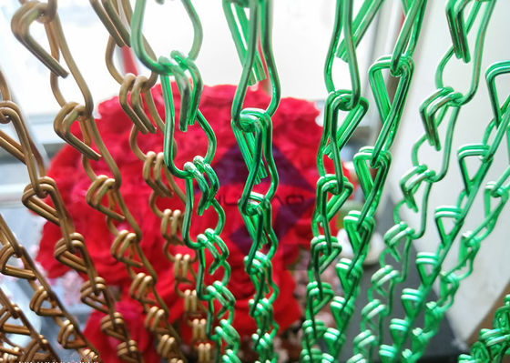 Tende a catena in alluminio decorativa a doppio gancio per tende da doccia