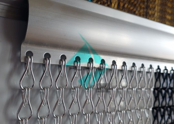 Tende a catena in alluminio decorativa a doppio gancio per tende da doccia