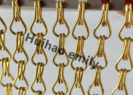 12x24 mm di alluminio metallo rete di catena tenda con trattamento anodizzato