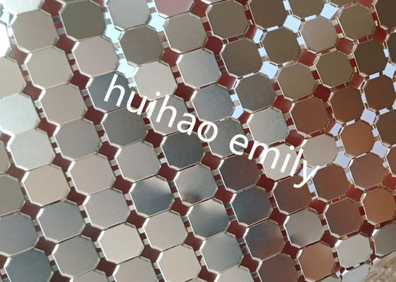 8x8mm lucido di alluminio Sequin metallo reticolato tenda per la decorazione