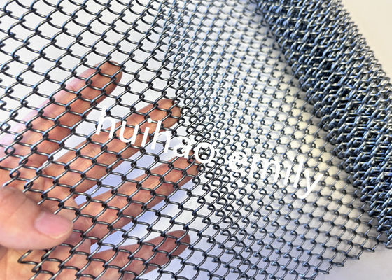 6x6 mm di apertura decorativa metallo reticolare tenda per schermo camino
