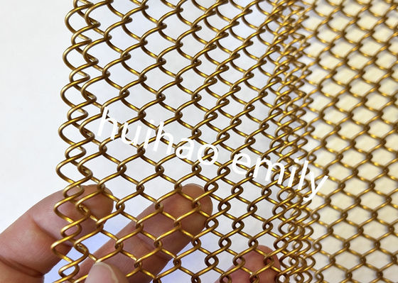 6x6 mm di apertura decorativa metallo reticolare tenda per schermo camino