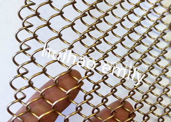 8x8mm Aperture Aluminium Metal Coil Mesh Come Space Divider Curtain