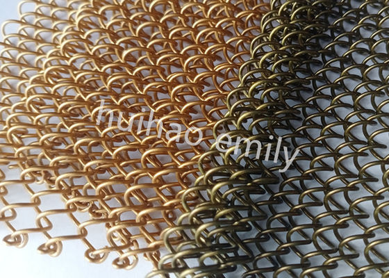1.2mm Wire Aluminum Metal Mesh Drapery per la decorazione dei ristoranti