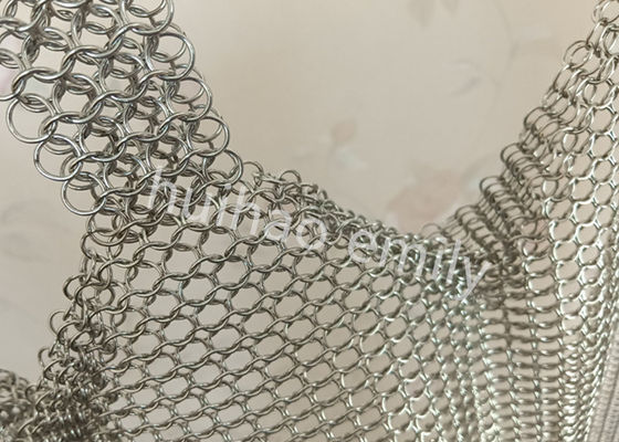 0.8x7mm tipo saldato tenda a rete ad anello per decorazione d'interni