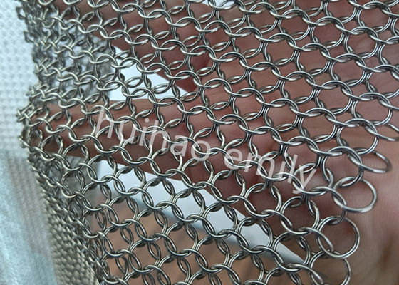 0.8x7mm tipo saldato tenda a rete ad anello per decorazione d'interni