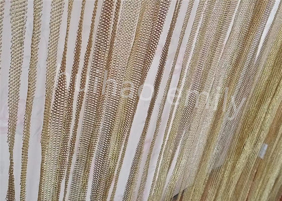 7 mm di acciaio inossidabile Ring Mesh Chain Mail Curtain Con Fringing