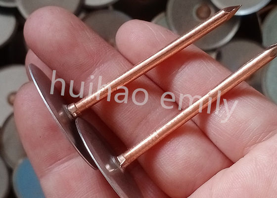 38 mm Copper Coated Cupped Head Weld Pin per condotti di isolamento