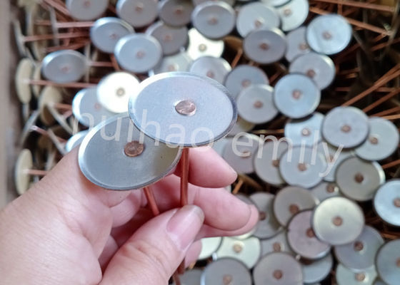 38 mm Copper Coated Cupped Head Weld Pin per condotti di isolamento