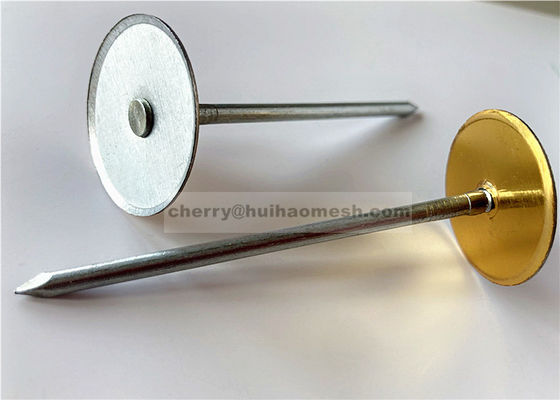 Pini di saldatura a testa di tazza in acciaio galvanizzato utilizzati nei processi di saldatura a scarico di condensatori per l'isolamento dei condotti metallici