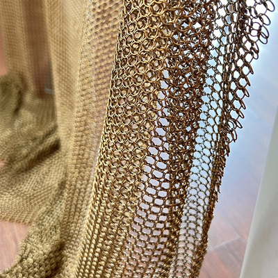Telaio appeso Decorative Metal Mesh Curtain In Saldatura Anello