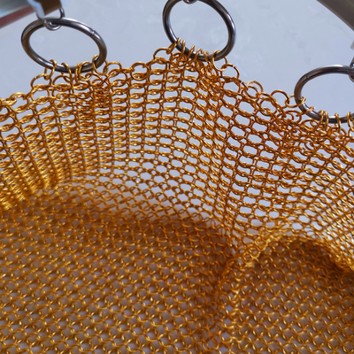 Telaio appeso Decorative Metal Mesh Curtain In Saldatura Anello
