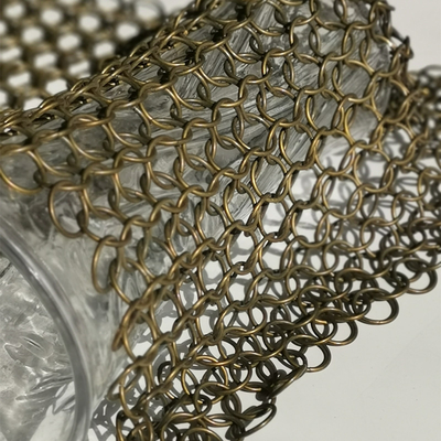 Telaio appeso Decorative Metal Mesh Curtain In Saldatura Anello