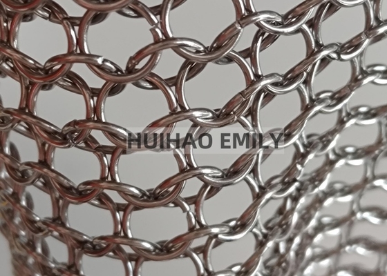 0.8x7mm tipo saldatura metallo anello reticolare tenda per la decorazione degli interni