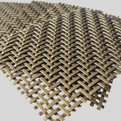Griglia di metallo architettonica placcata in bronzo per armadi e rivestimenti