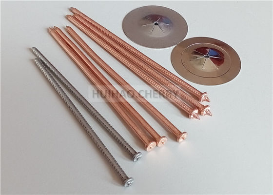 Perni per saldatura a perno in acciaio dolce ramato 3mm X 85mm per fissaggio materiali isolanti