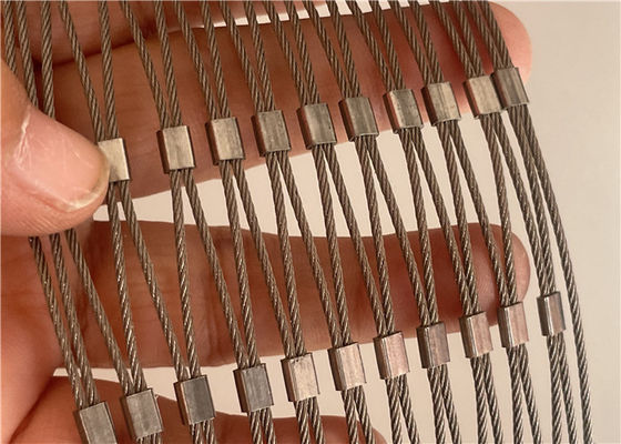 Reti di protezione anticaduta in rete di fune di acciaio inossidabile da 3,0 mm utilizzate per il riempimento di guardrail
