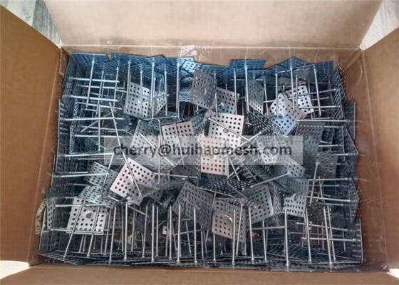 Pini di fissaggio per isolamento a base perforata da 2 x 2 cm in acciaio zincato o in acciaio inossidabile
