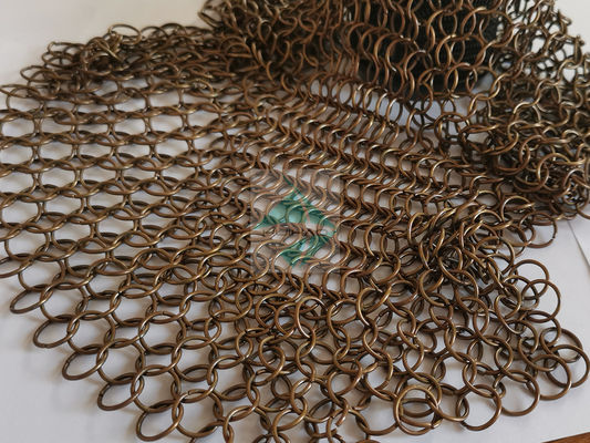 Schermi per caminetti anello di metallo mesh con finitura di colore antico