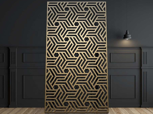1220x3050mm Laser Cut Aluminum Mesh Panel per recinzione esterna
