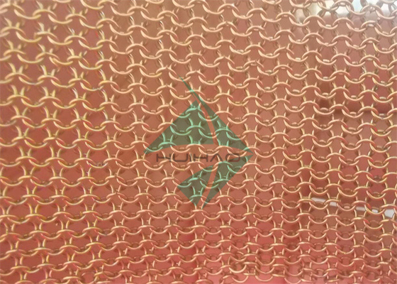 Colore 3.81mm Ringmesh Chainmail oro/d'ottone come tenda dei drappi per la decorazione interna