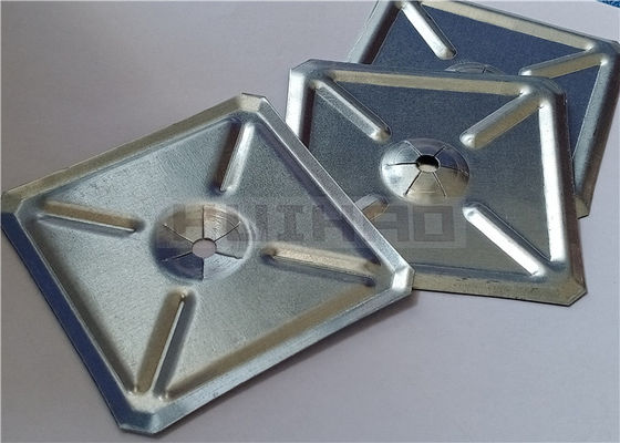 Rondella autobloccante quadrata 60x60mm da utilizzare per fissare i perni isolanti per saldatura a perno
