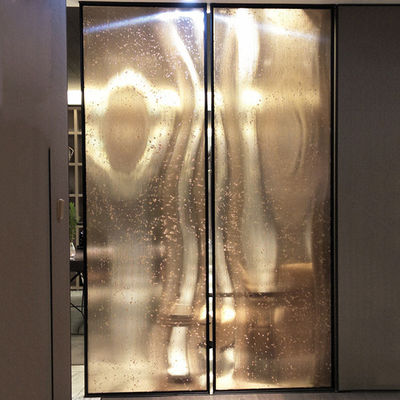 Schermo di doccia bronzeo di Mesh Art Laminated Glass del filo di rame