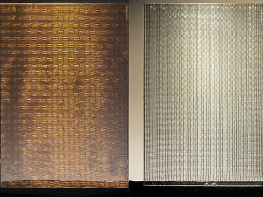 Decorazione d'ottone della cantina di Mesh Fabric Laminated Glass Wine del cavo del tessuto