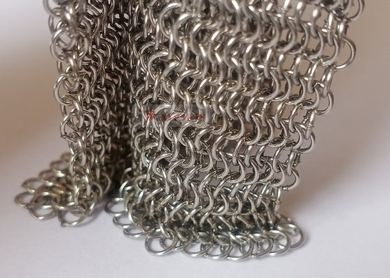 Griglia di acciaio inossidabile di tipo saldato con diametro di filo di 0,53 mm e diametro di anello di 3,81 mm per tende da stanza