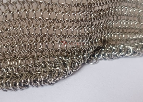 Maglia ad anello saldata in cotta di maglia in acciaio inossidabile da 0,53x3,81 mm per tende in rete metallica