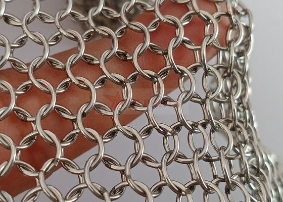 Tela a maglia di acciaio inossidabile di tipo saldato 0,8 mm x 7 mm per divisore di stanza