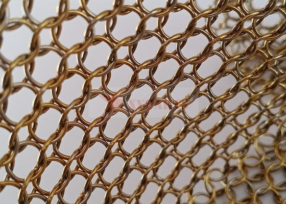 Tenda in maglia ad anello in ottone per divisori di sale 1,5 x 15 mm
