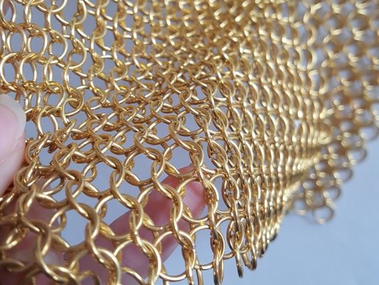 tipo di Ring Mesh Pvd Finished Chainmail Weave del metallo di 30mm - di 3.8mm per la tenda