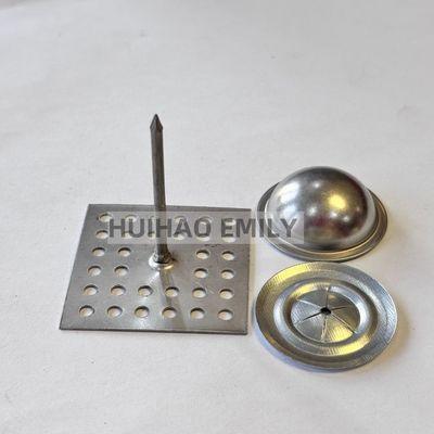 Pini di ancoraggio per isolamento per base perforata in acciaio inossidabile per lana di vetro